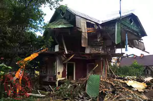 Фото демонтажа дома