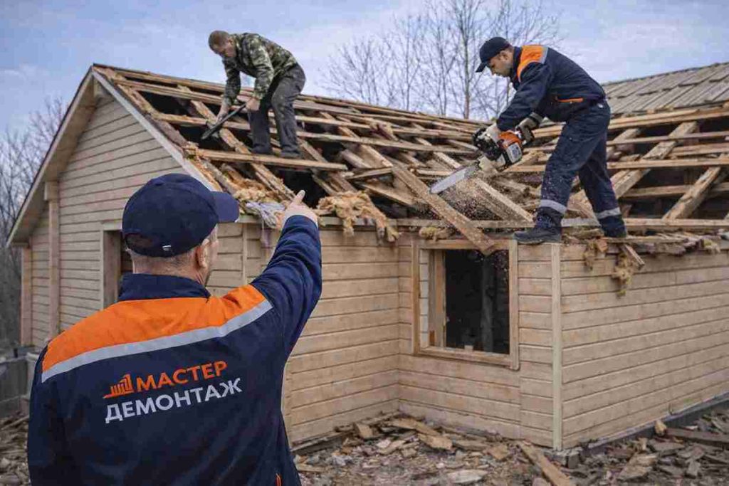 Демонтаж дачного дома